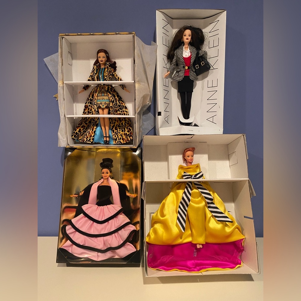 Sold! Vintage Barbie 1996-1998 Fashion Designer Collection Lot x 4 dolls NRFB